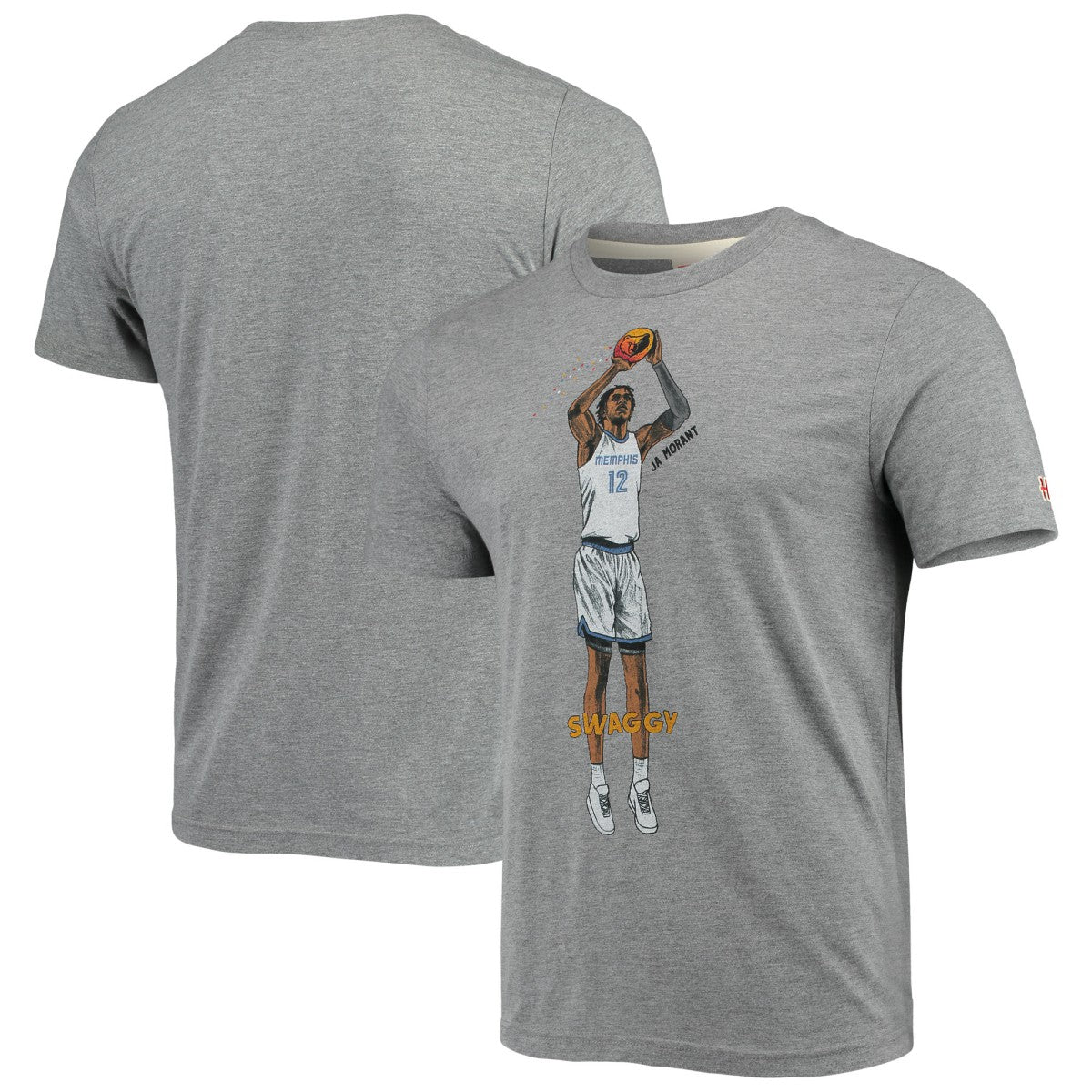 NBA - Ja Morant Memphis Grizzlies Player Graphic Tri-Blend T-Shirt - Gray