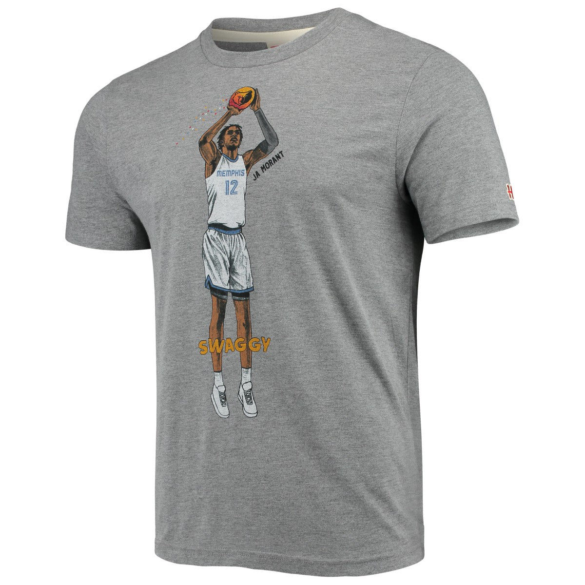 NBA - Ja Morant Memphis Grizzlies Player Graphic Tri-Blend T-Shirt - Gray