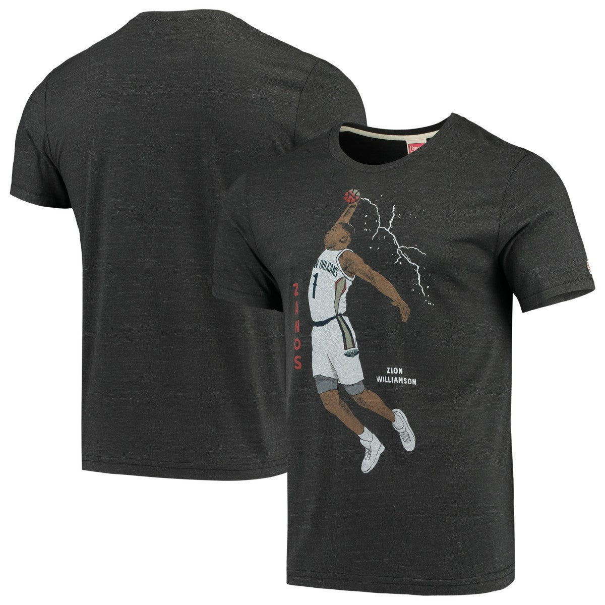 NBA - Zion Williamson New Orleans Pelicans Player Graphic Tri-Blend T-Shirt - Charcoal