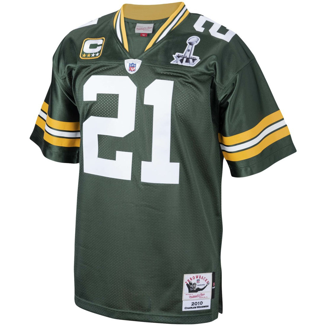 Charles Woodson Green Bay Packers 2010 Authentic Throwback Retired Player Jersey Green - Mitchell & Ness