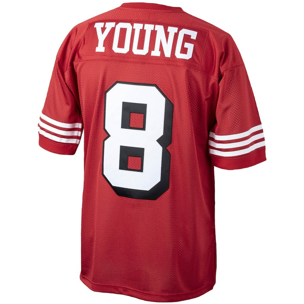 Steve Young San Francisco 49ers 1994 Authentic Throwback Retired Player Jersey Scarlet - Mitchell & Ness