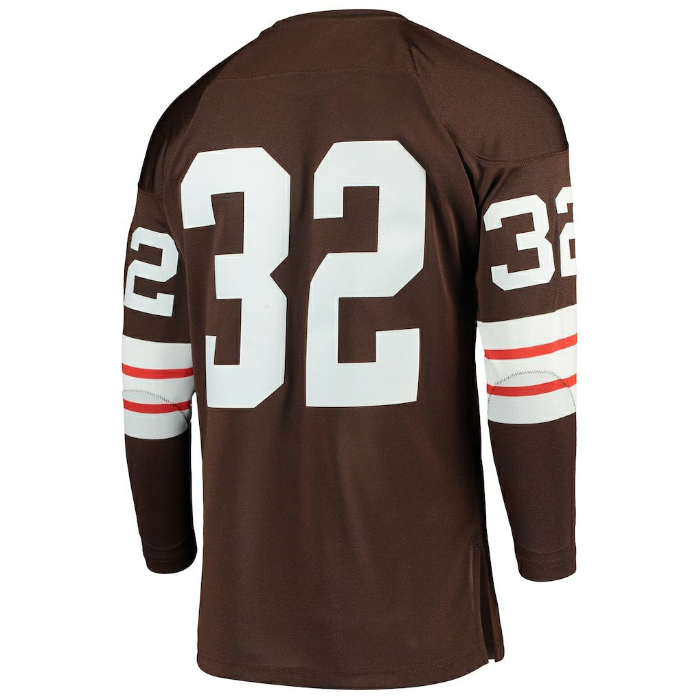 Jim Brown Cleveland Browns 1964 Authentic Throwback Retired Player Jersey Brown - Mitchell & Ness