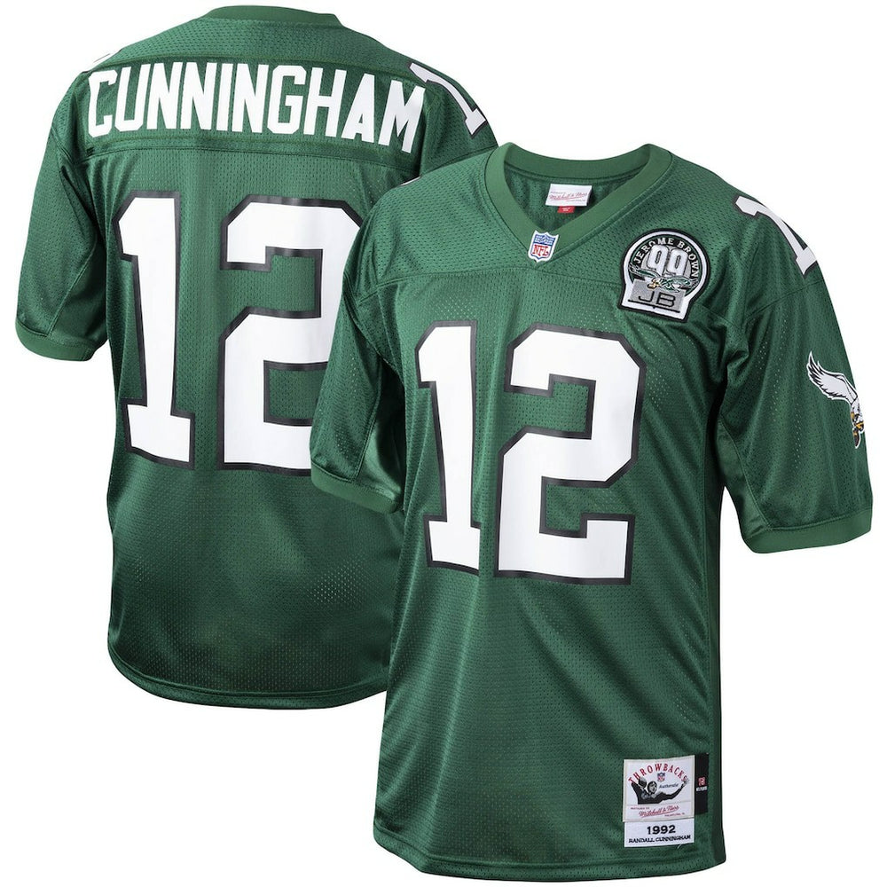 Randall Cunningham Philadelphia Eagles 1992 Authentic Throwback Retired Player Jersey Green - Mitchell & Ness