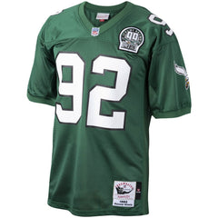 Reggie White Philadelphia Eagles Authentic Throwback Retired Player Jersey Green - Mitchell & Ness