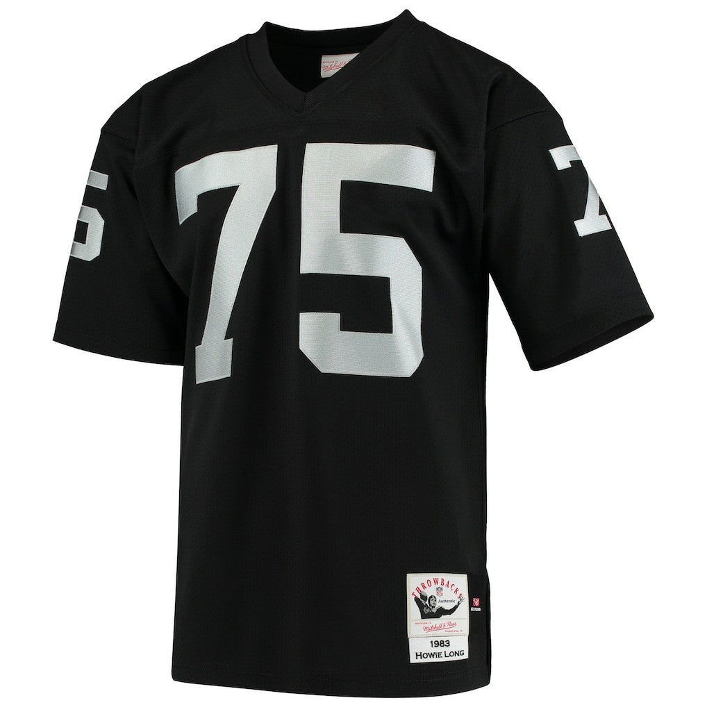 Howie Long Las Vegas Raiders 1983 Authentic Throwback Retired Player Jersey Black - Mitchell & Ness