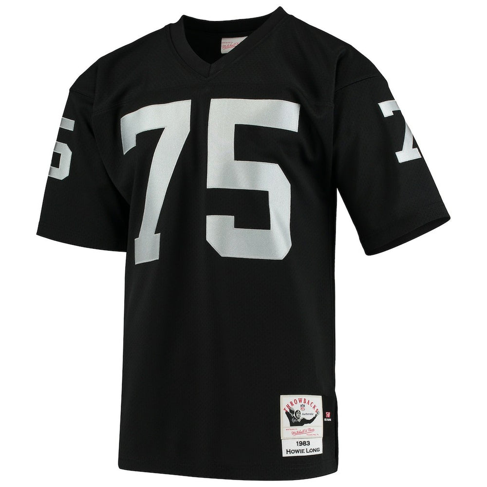 Howie Long Las Vegas Raiders 1983 Authentic Throwback Retired Player Jersey Black - Mitchell & Ness