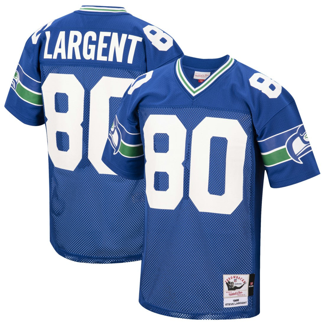 Steve Largent Seattle Seahawks 1985 Authentic Throwback Retired Player Jersey - Royal discount | NFL Jerseys