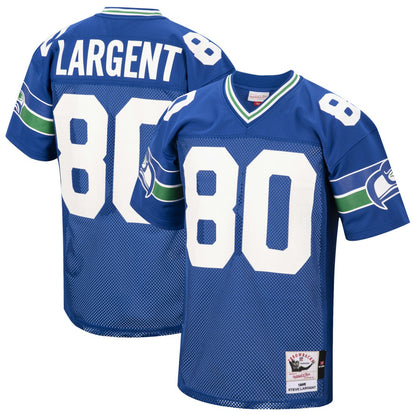 Steve Largent Seattle Seahawks 1985 Authentic Throwback Retired Player Jersey - Royal discount | NFL Jerseys