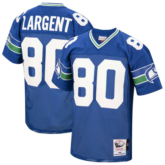 Steve Largent Seattle Seahawks 1985 Authentic Throwback Retired Player Jersey - Royal discount | NFL Jerseys