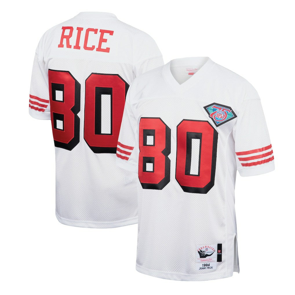 Jerry Rice San Francisco 49ers 1994 Authentic Throwback Retired Player Jersey White - Mitchell & Ness
