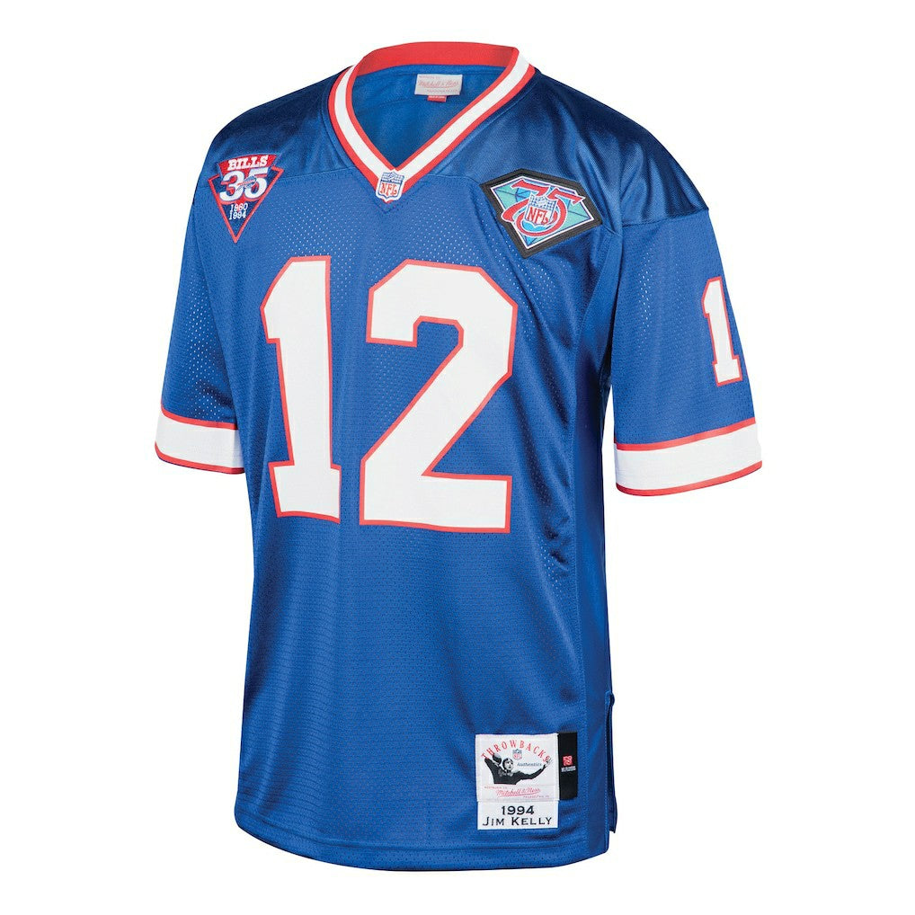 Jim Kelly Buffalo Bills 1994 Authentic Throwback Retired Player Jersey Royal - Mitchell & Ness