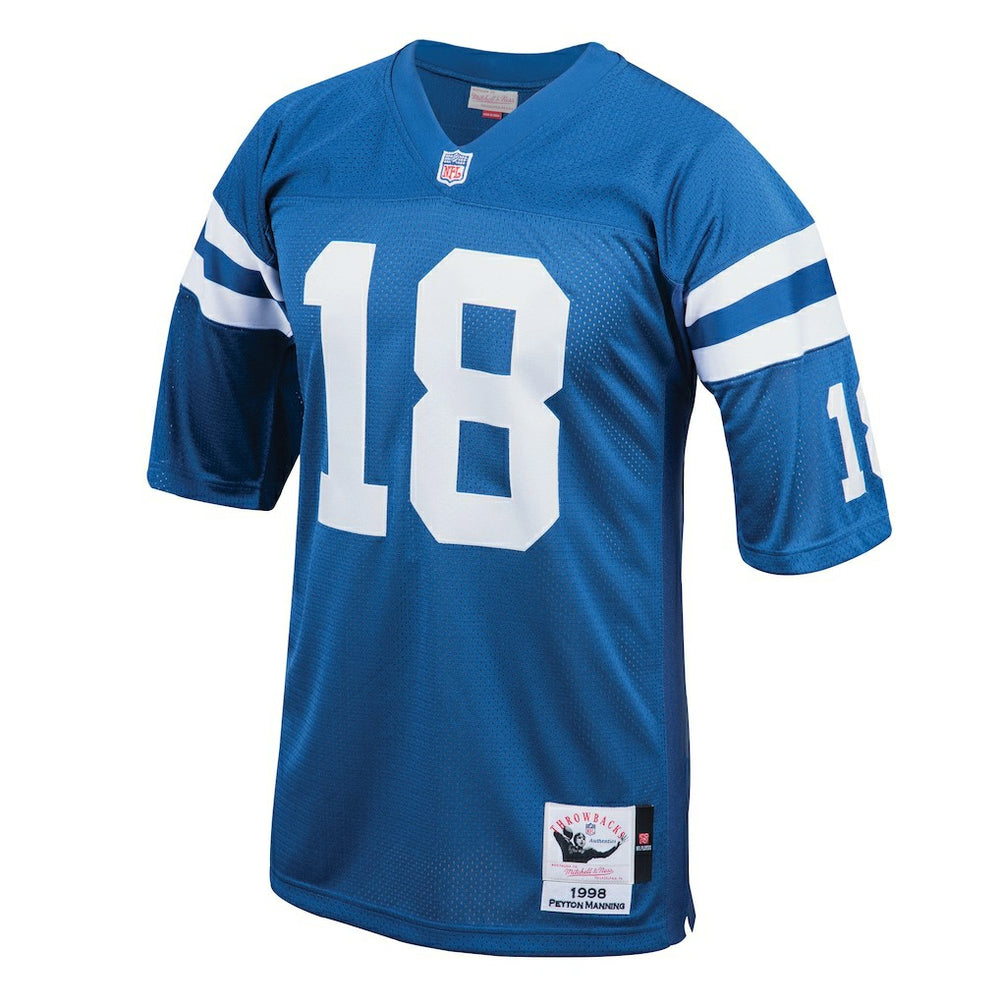 Peyton Manning Indianapolis Colts 1998 Authentic Throwback Retired Player Jersey Royal - Mitchell & Ness
