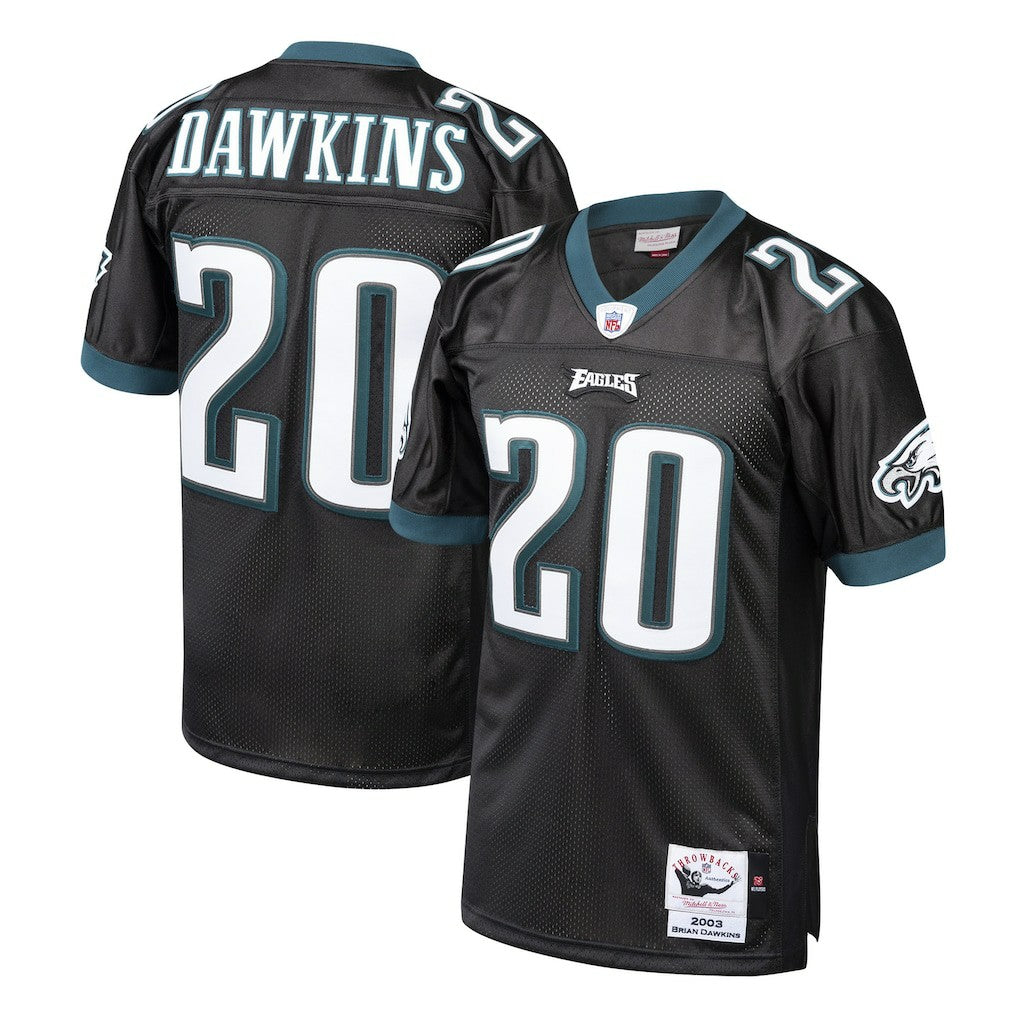 Brian Dawkins Philadelphia Eagles 2003 Authentic Throwback Retired Player Jersey Black - Mitchell & Ness