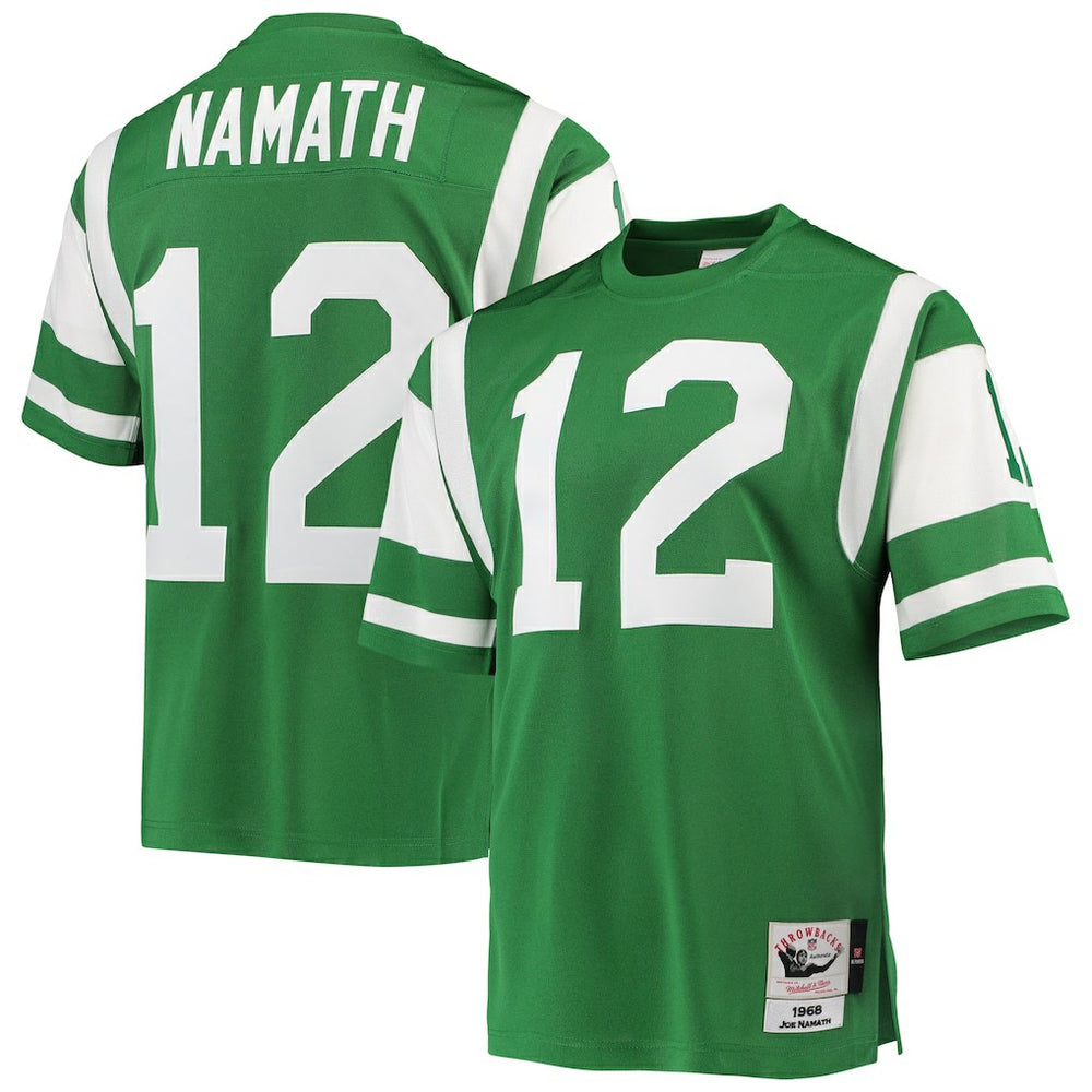 Joe Namath New York Jets 1968 Authentic Throwback Retired Player Jersey Green - Mitchell & Ness