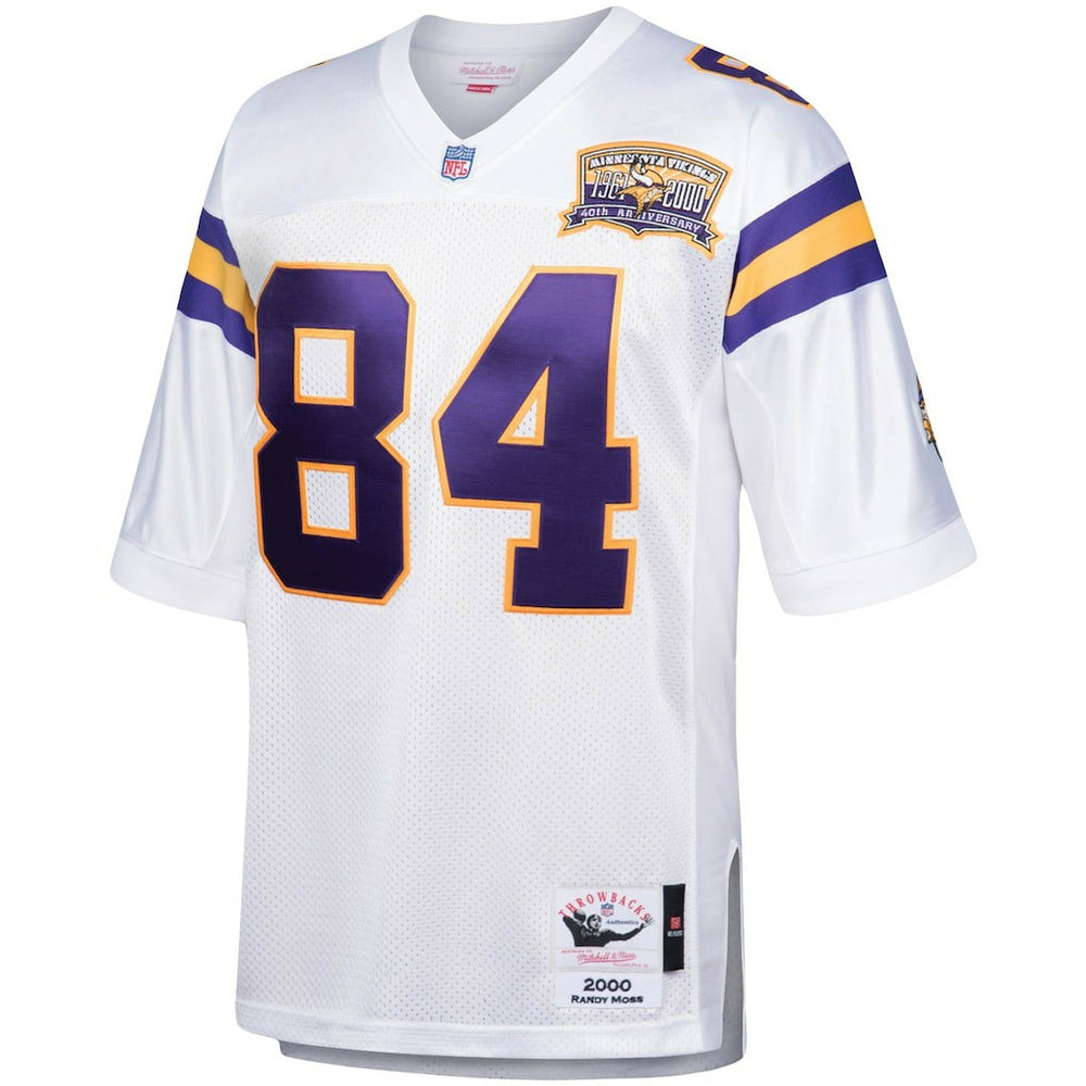 Randy Moss Minnesota Vikings 2000 Authentic Throwback Retired Player Jersey White - Mitchell & Ness