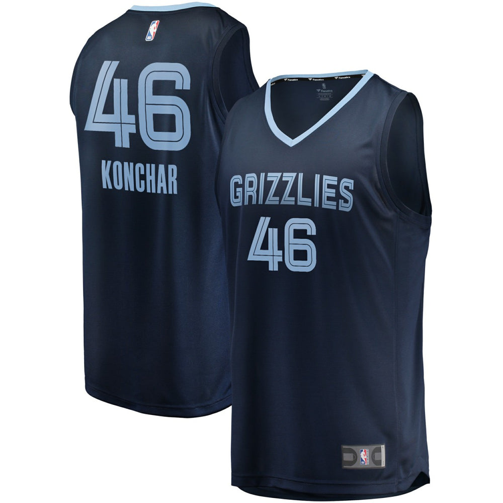 Fanatics - John Konchar Memphis Grizzlies Fast Break Replica Jersey Navy - Icon Edition