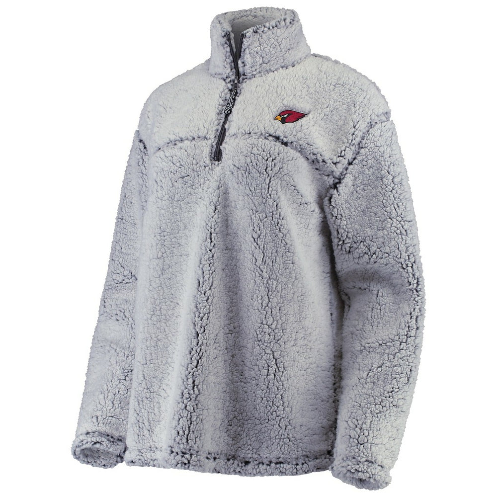 Arizona Cardinals G-III 4Her by Carl Banks Women's Sherpa Quarter-Zip Pullover Jacket Gray - NFL