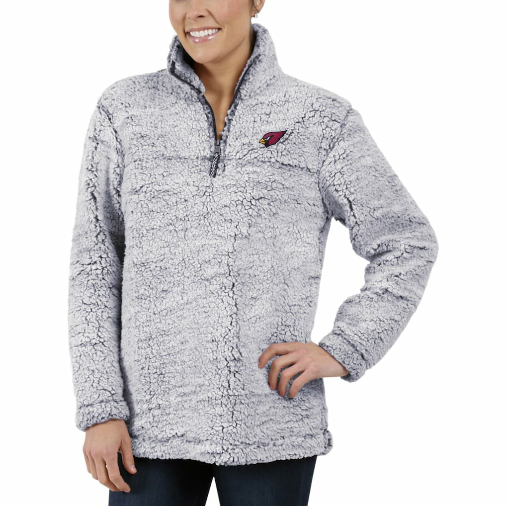 Arizona Cardinals G-III 4Her by Carl Banks Women's Sherpa Quarter-Zip Pullover Jacket Gray - NFL