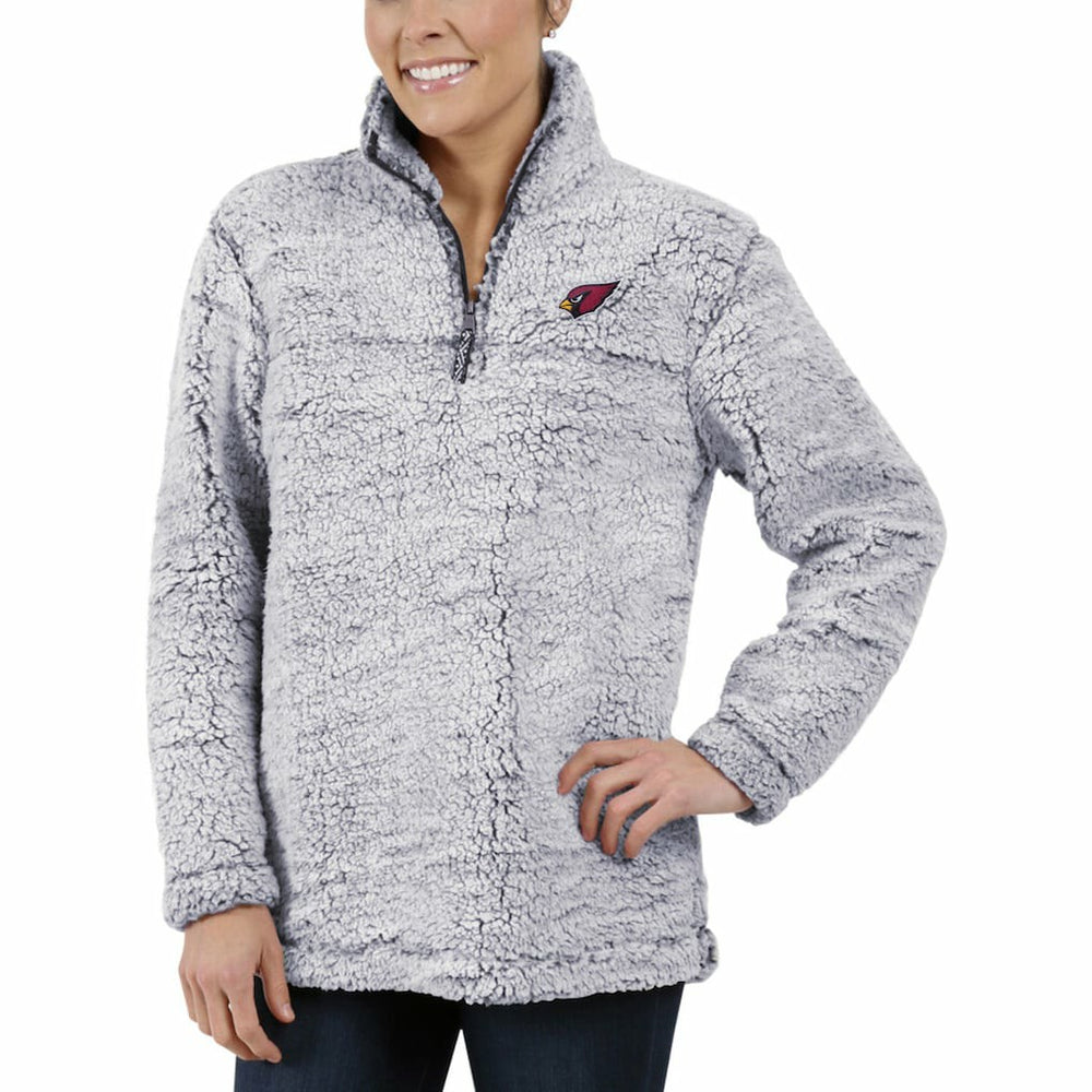 Arizona Cardinals G-III 4Her by Carl Banks Women's Sherpa Quarter-Zip Pullover Jacket Gray - NFL