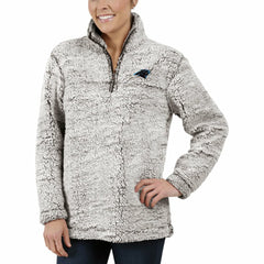 Carolina Panthers G-III 4Her by Carl Banks Women's Sherpa Quarter-Zip Pullover Jacket Gray - NFL