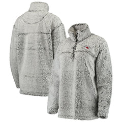 Kansas City Chiefs Women's Sherpa Quarter-Zip Pullover Jacket Gray - NFL