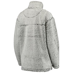 Kansas City Chiefs Women's Sherpa Quarter-Zip Pullover Jacket Gray - NFL