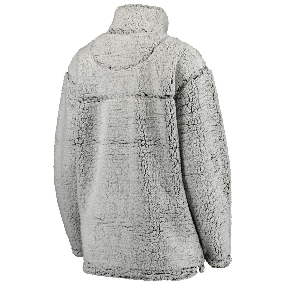 Detroit Lions Women's Sherpa Quarter-Zip Pullover Jacket Gray - NFL