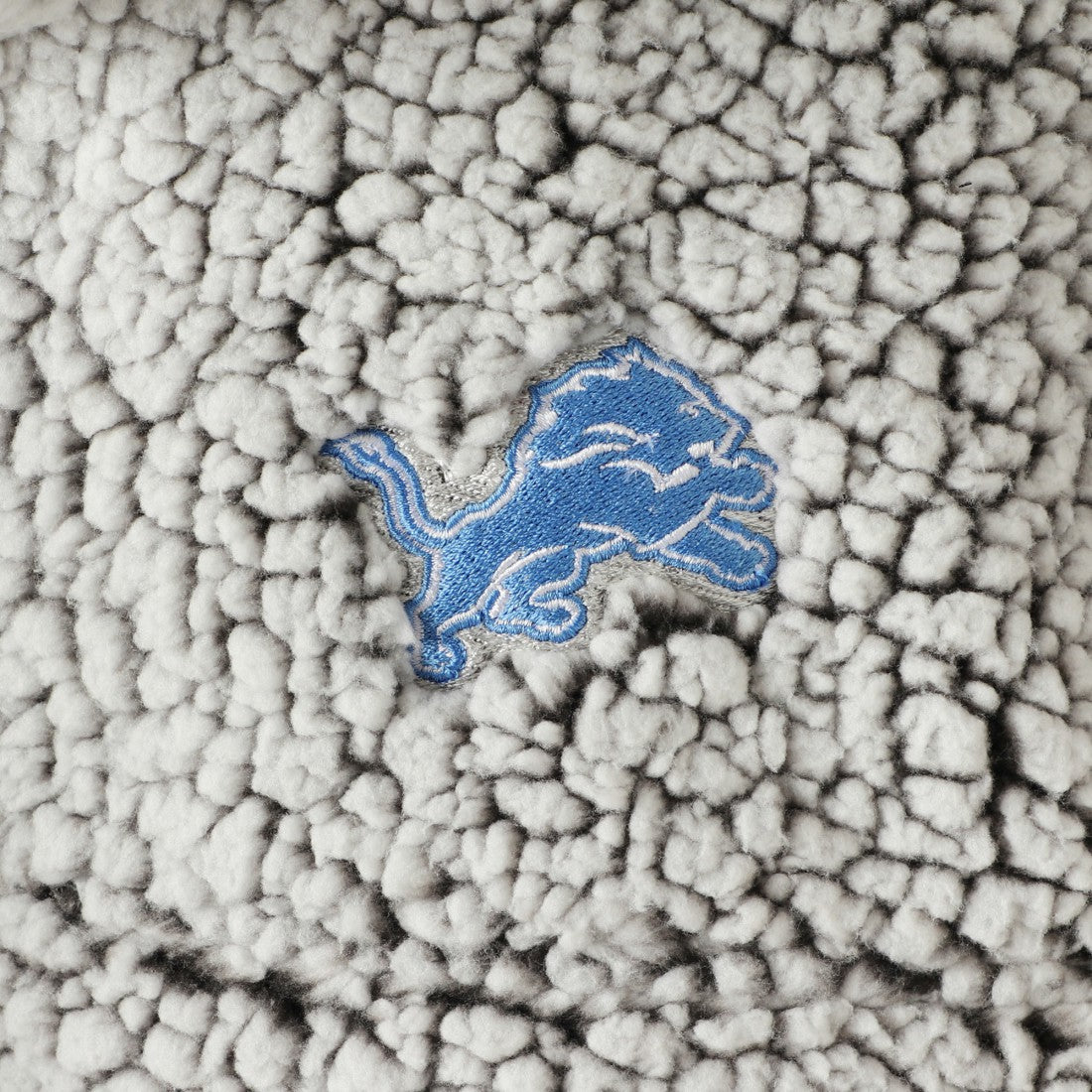 Detroit Lions Women's Sherpa Quarter-Zip Pullover Jacket Gray - NFL