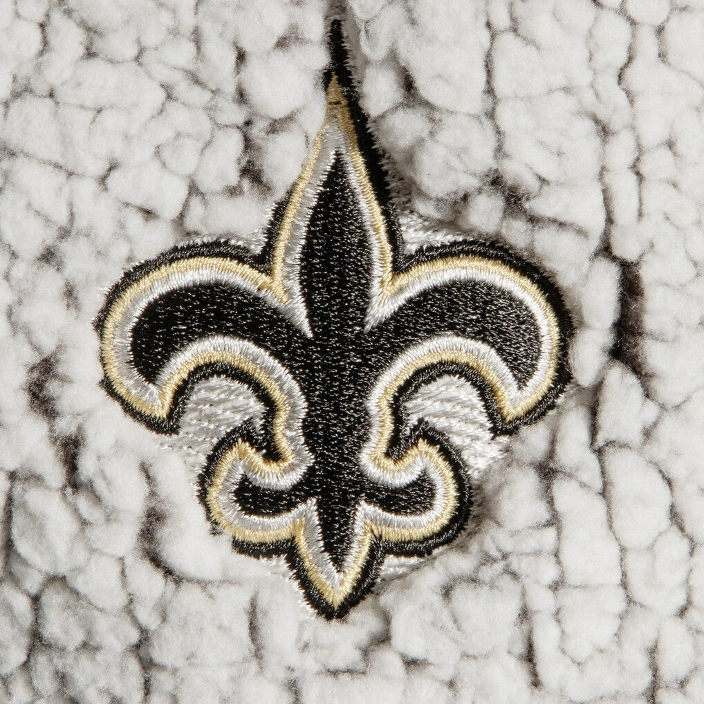 New Orleans Saints G-III 4Her by Carl Banks Women's Sherpa Quarter-Zip Pullover Jacket Gray - NFL