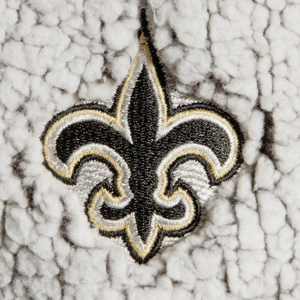 New Orleans Saints G-III 4Her by Carl Banks Women's Sherpa Quarter-Zip Pullover Jacket Gray - NFL