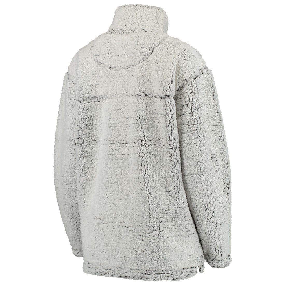Green Bay Packers Women's Sherpa Quarter-Zip Pullover Jacket Gray - NFL