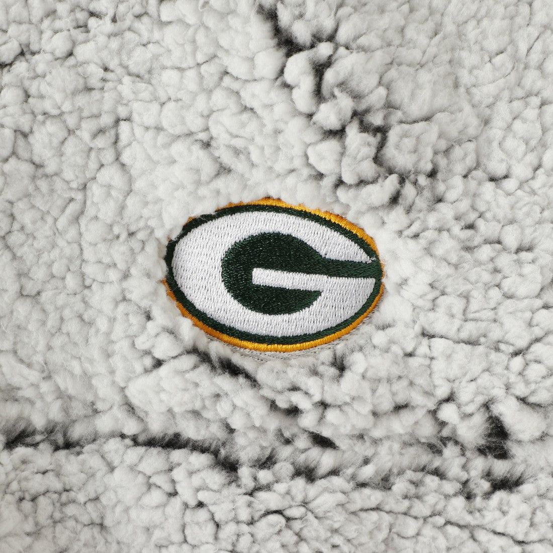 Green Bay Packers Women's Sherpa Quarter-Zip Pullover Jacket Gray - NFL