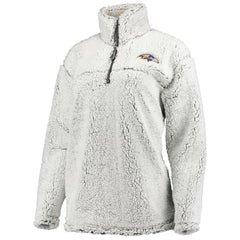 Baltimore Ravens G-III 4Her by Carl Banks Women's Sherpa Quarter-Zip Pullover Jacket Gray - NFL