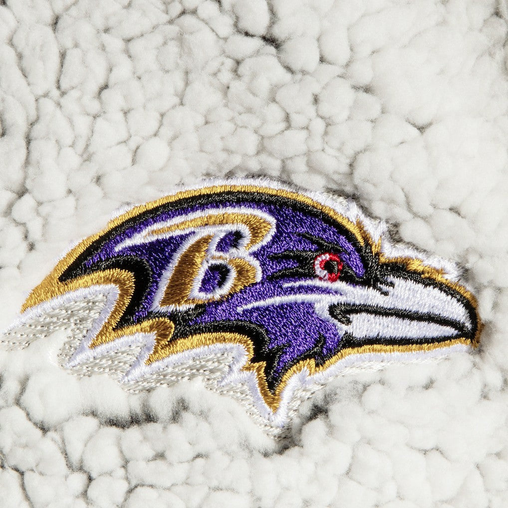 Baltimore Ravens G-III 4Her by Carl Banks Women's Sherpa Quarter-Zip Pullover Jacket Gray - NFL