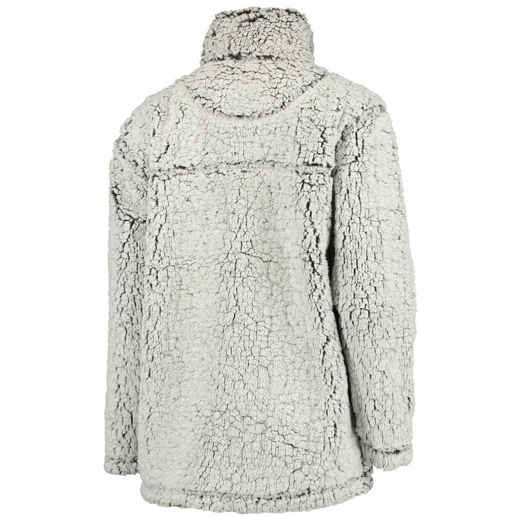 Minnesota Vikings Women's Sherpa Quarter-Zip Pullover Jacket Gray - NFL