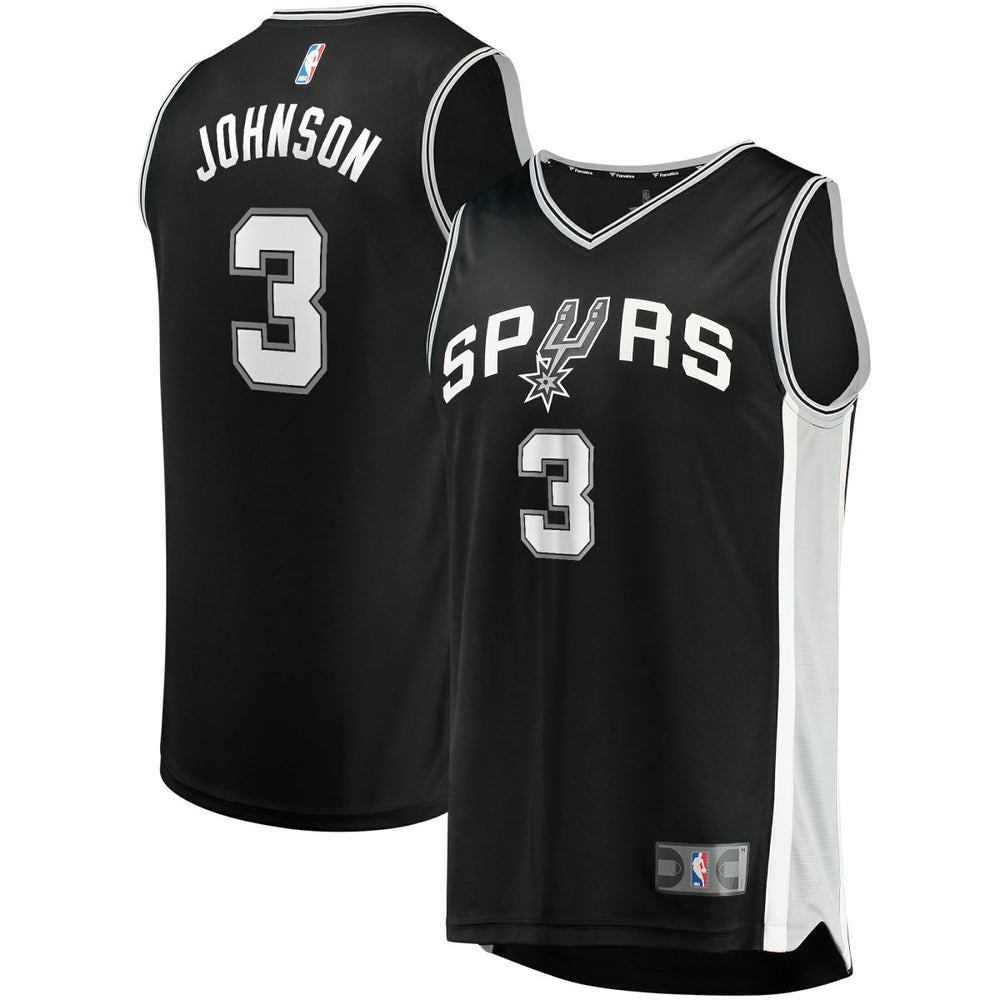 Fanatics - Keldon Johnson San Antonio Spurs Fast Break Replica Jersey Black - Icon Edition