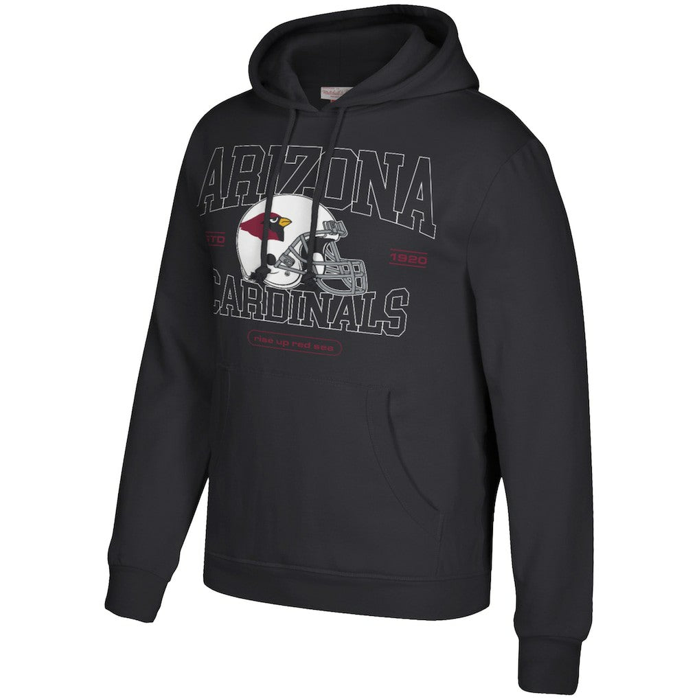 Arizona Cardinals Classic Helmet Pullover Hoodie Black - Mitchell & Ness