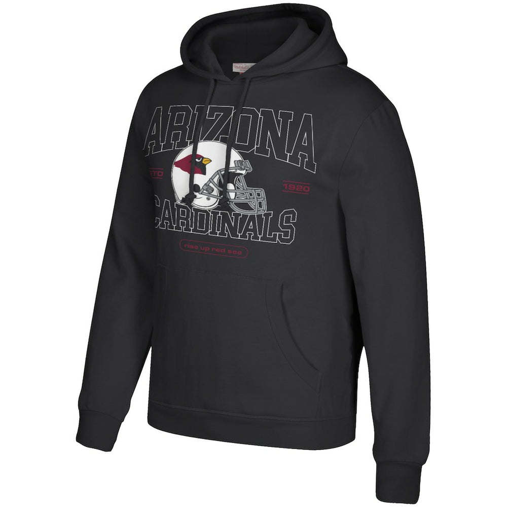Arizona Cardinals Classic Helmet Pullover Hoodie Black - Mitchell & Ness