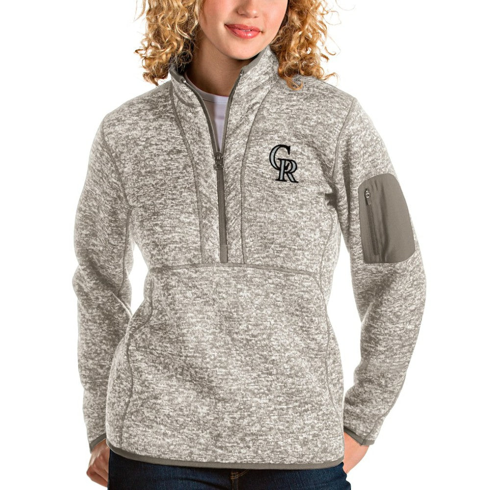 Colorado Rockies Antigua Women's Fortune Quarter-Zip Pullover Jacket discount