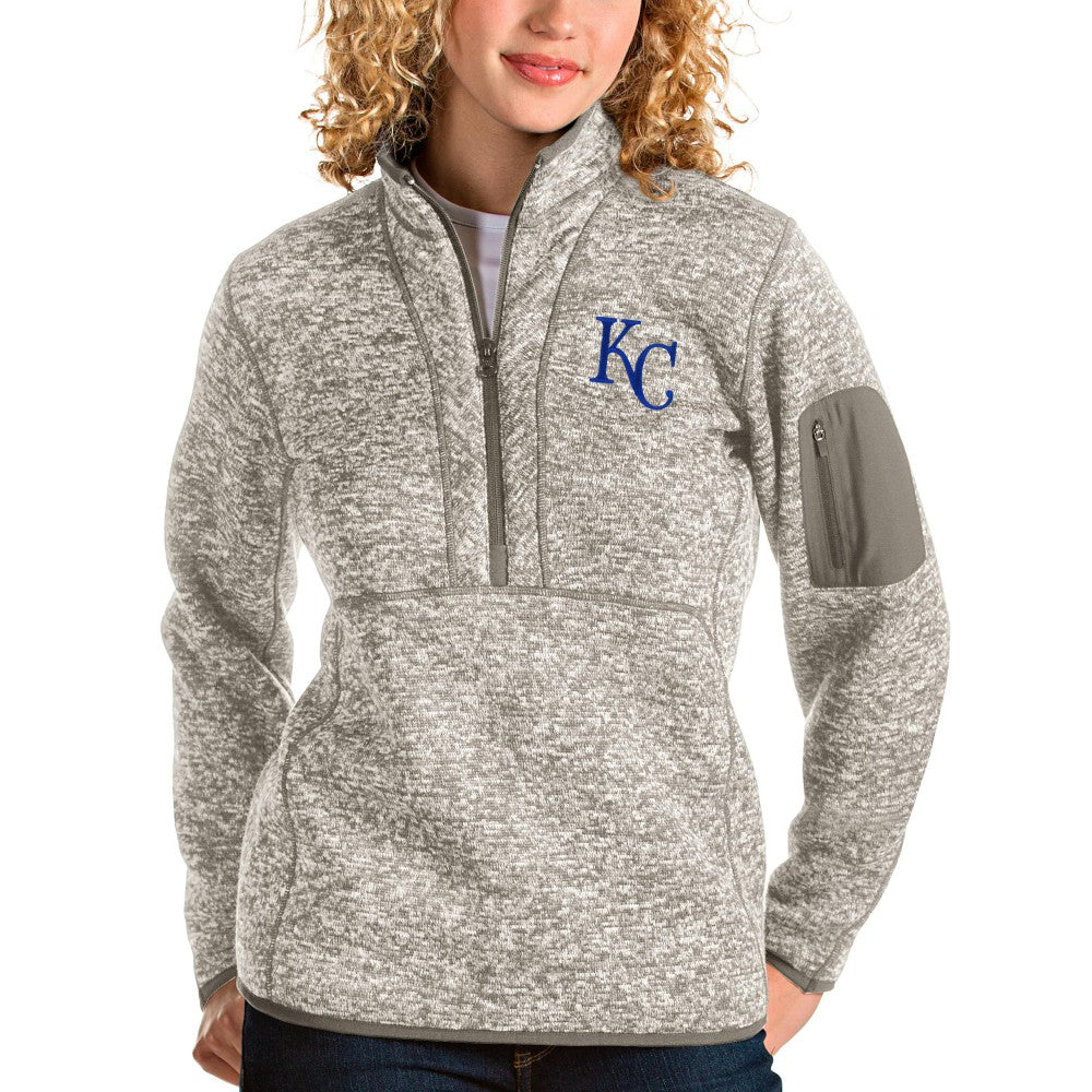 Kansas City Royals Antigua Women's Fortune Quarter-Zip Pullover Jacket On Sale