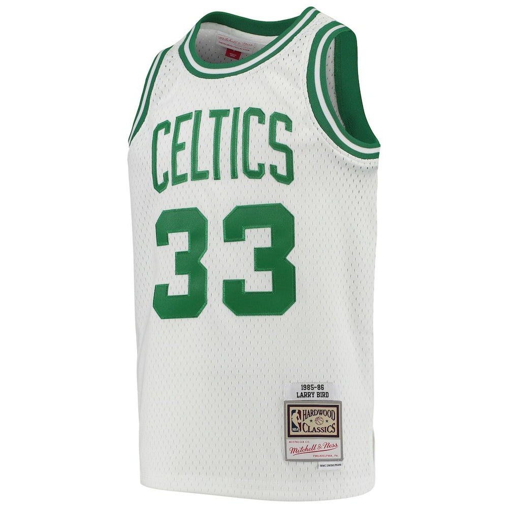 Mitchell & Ness - Larry Bird Boston Celtics Youth 1985-86 Hardwood Classics Swingman Throwback Jersey - White
