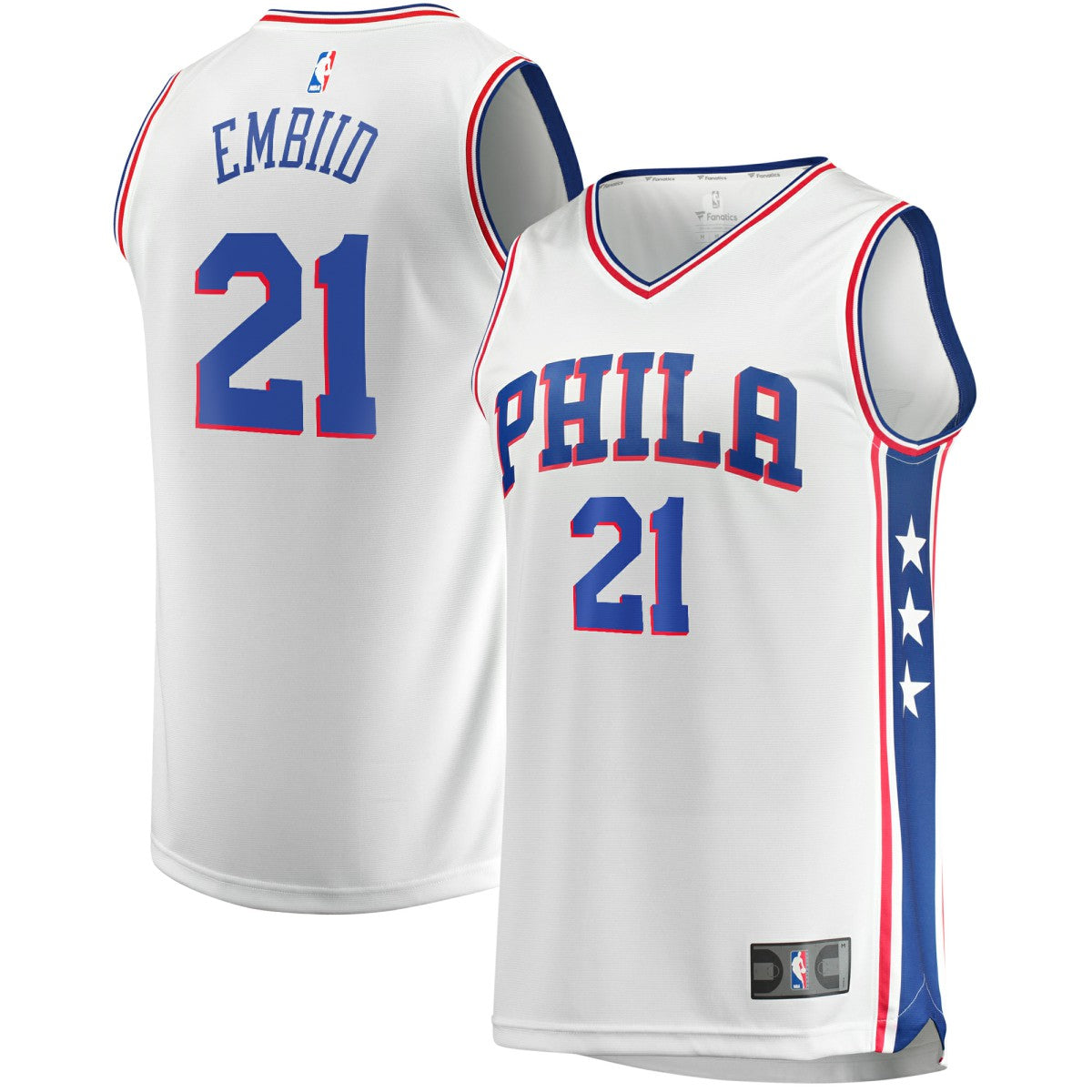 Fanatics - Joel Embiid Philadelphia 76ers Replica Jersey - Association Edition - White