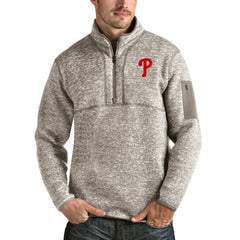 Philadelphia Phillies Antigua Fortune Quarter-Zip Pullover Jacket Sale