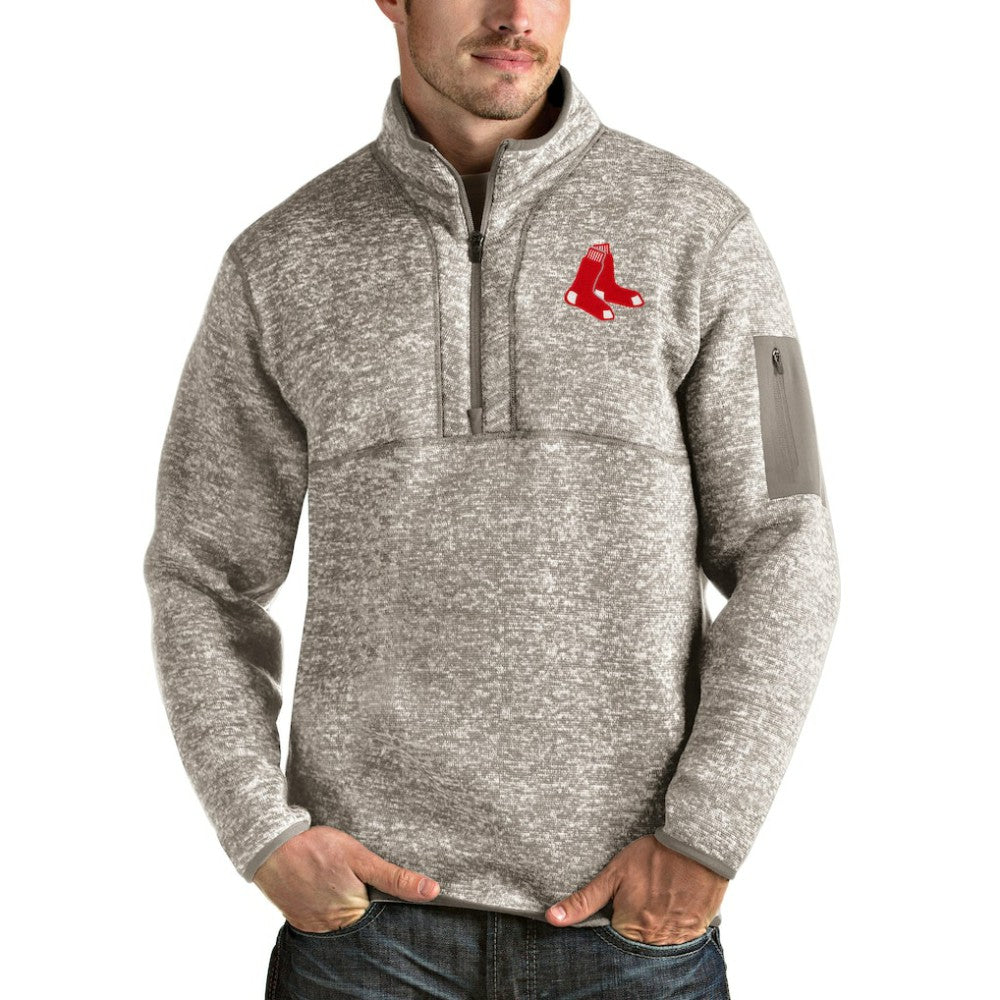 Boston Red Sox Antigua Fortune Quarter-Zip Pullover Jacket Sale