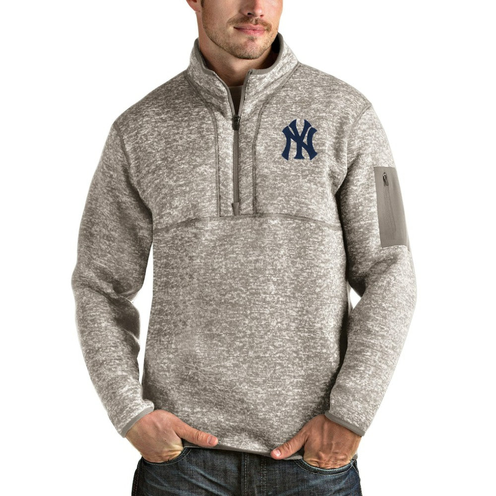 New York Yankees Antigua Fortune Quarter-Zip Pullover Jacket Clearance