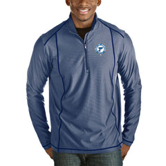 St. Louis Blues - Antigua 2019 Stanley Cup Champions Tempo Quarter-Zip Pullover Jacket Royal/Heather Gray