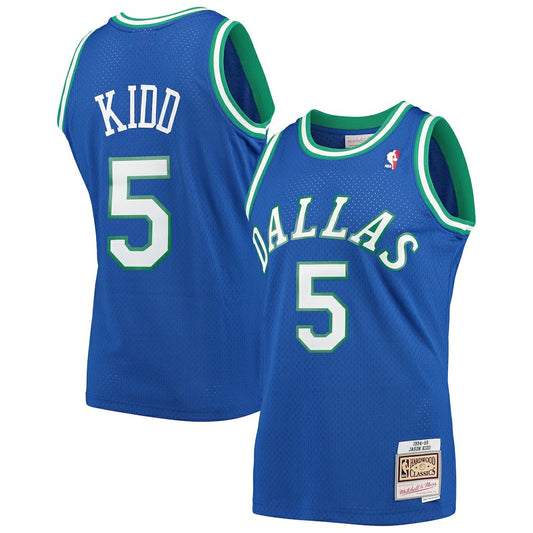 Jason Kidd Dallas Mavericks 1994/95 Hardwood Classics Swingman Jersey sale - Blue | NBA Jerseys