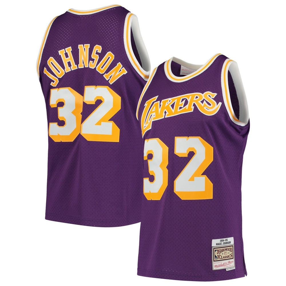 Mitchell & Ness - Magic Johnson Los Angeles Lakers 1984/85 Hardwood Classics Swingman Jersey - Purple