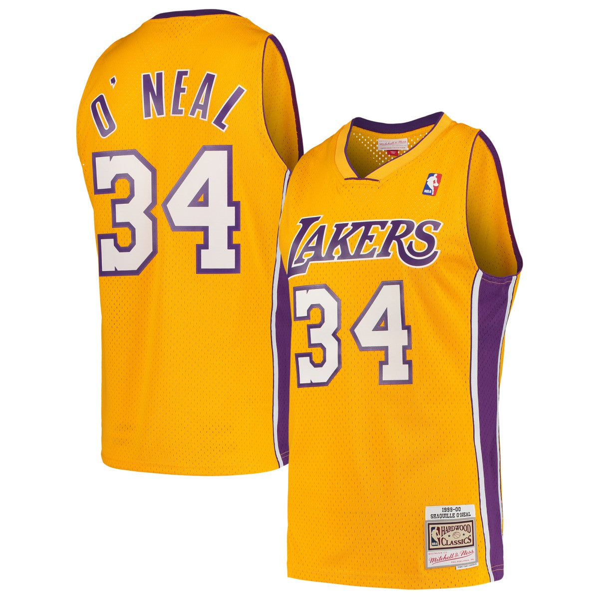 Mitchell & Ness - Shaquille O'Neal Los Angeles Lakers Hardwood Classics Swingman Jersey - Gold