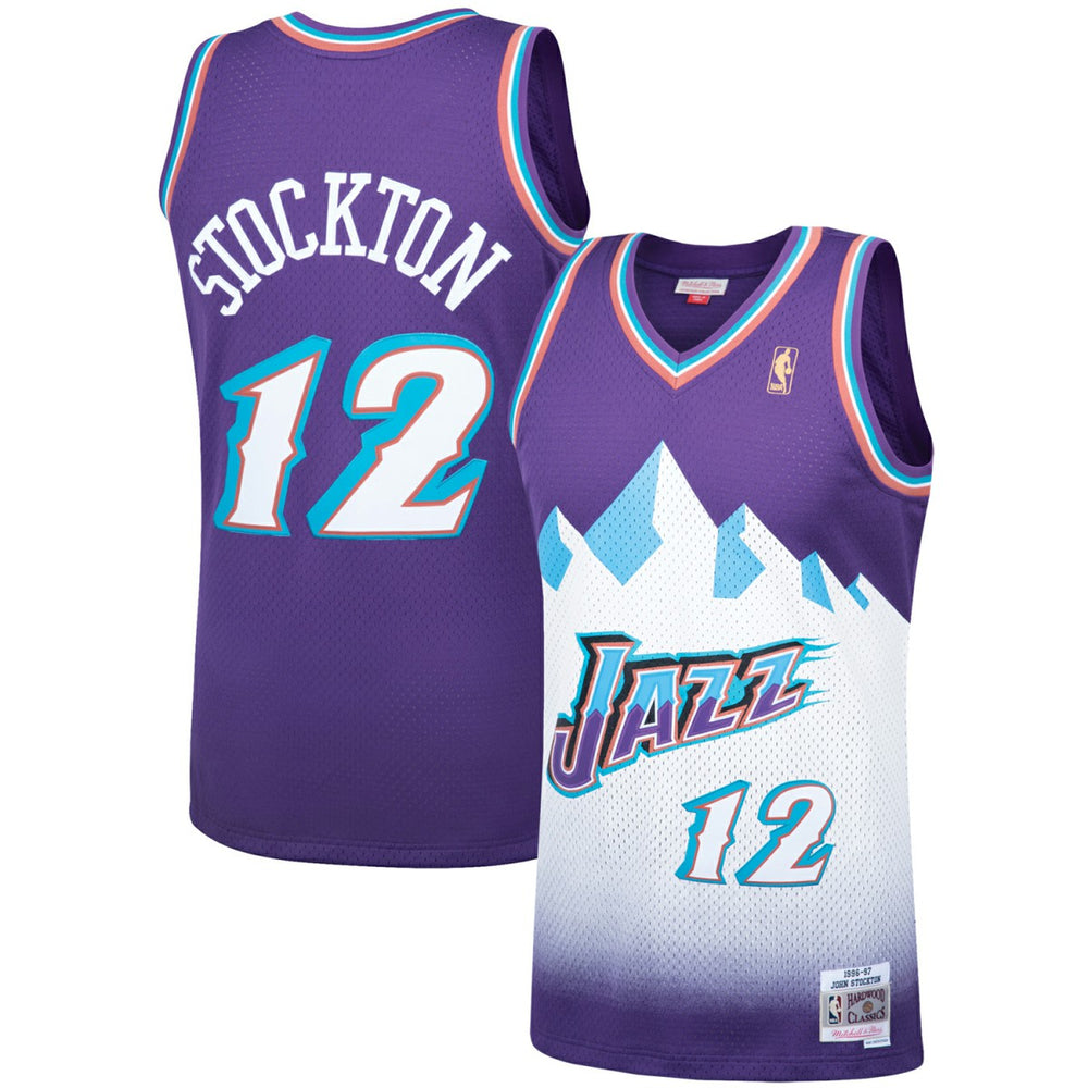 Mitchell & Ness - John Stockton Utah Jazz Hardwood Classics Swingman Jersey - Purple